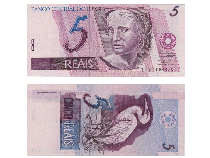 Cédula de 5 Reais 